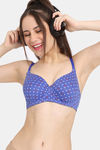 Rosaline Padded Wired 3/4th Coverage T-Shirt Bra - Amparo Blue — thumbnail 1